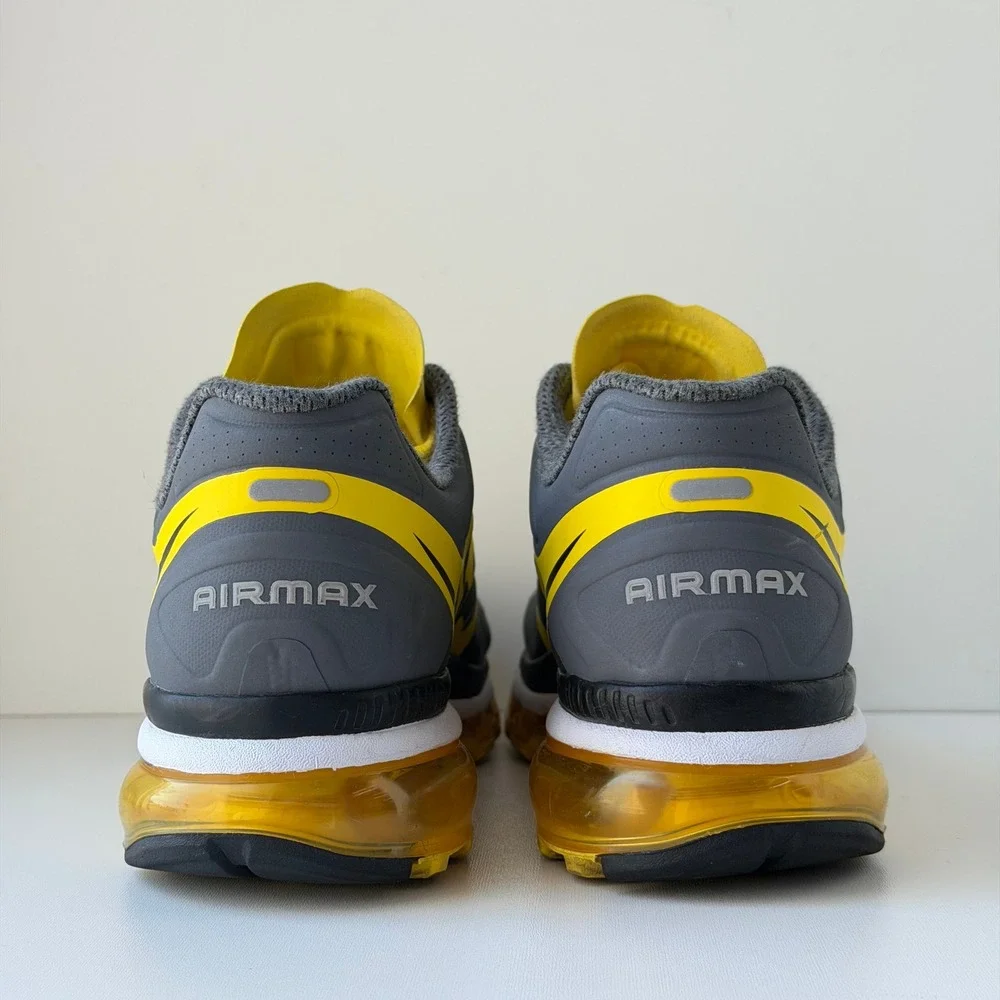 Nike Air Max 2012 Livestrong Mens 12 Yellow Grey Cushion Athletic Running Shoes